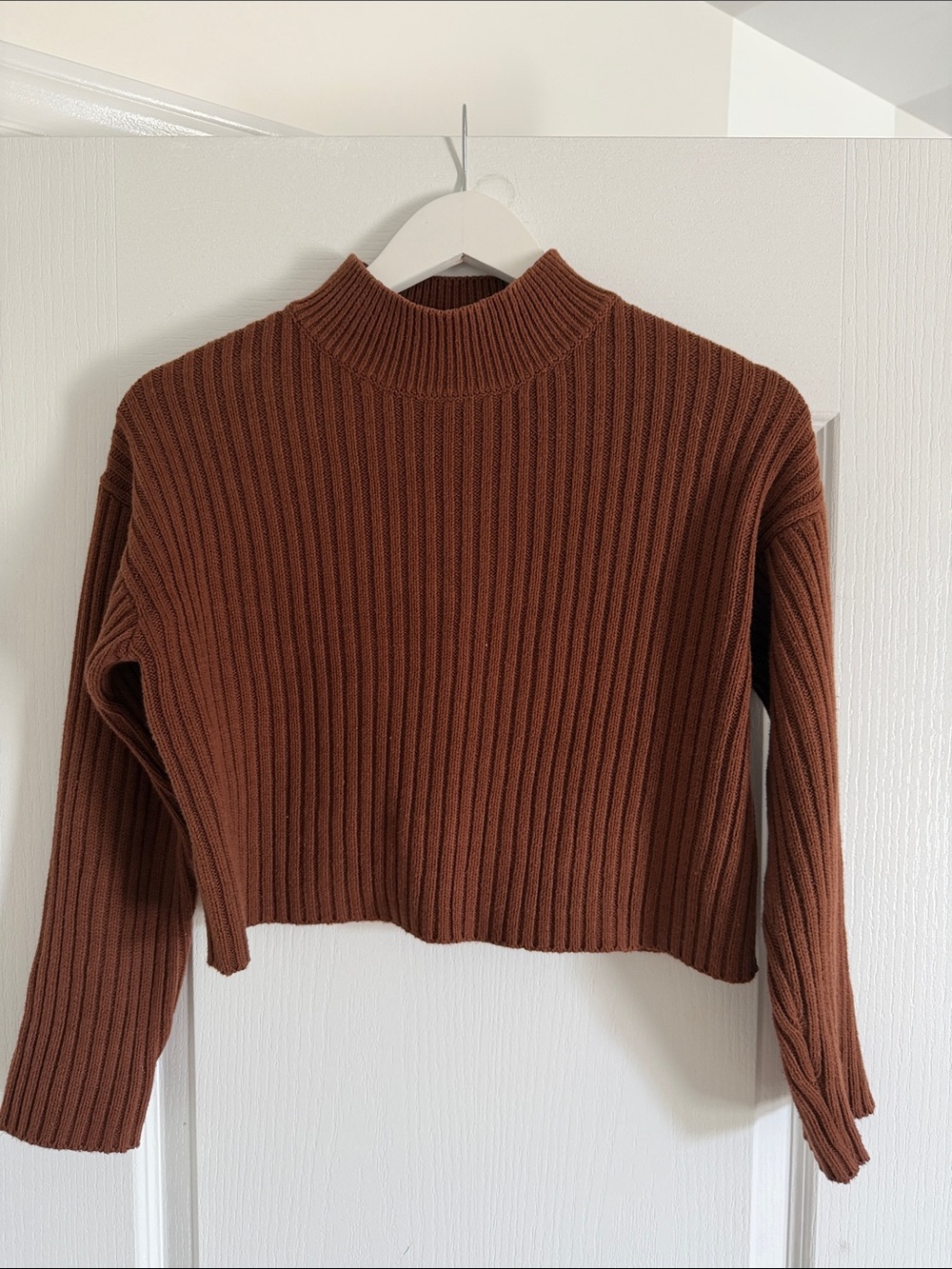 Zara Cropped Mock Neck Sweater